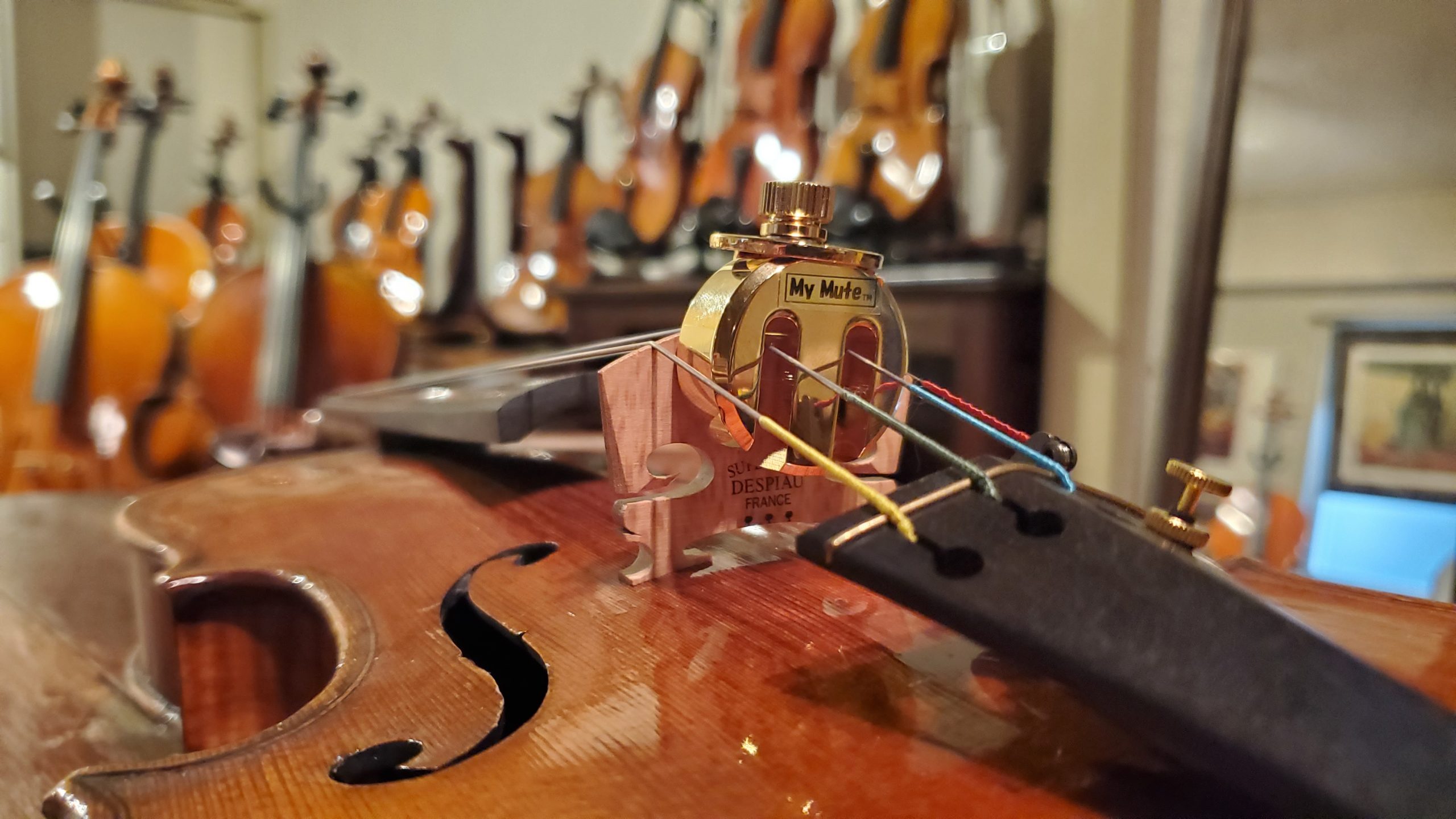バイオリン ミュート Bellaluna ウルトラミュート改良版 練習用 樹脂製 弱音器
