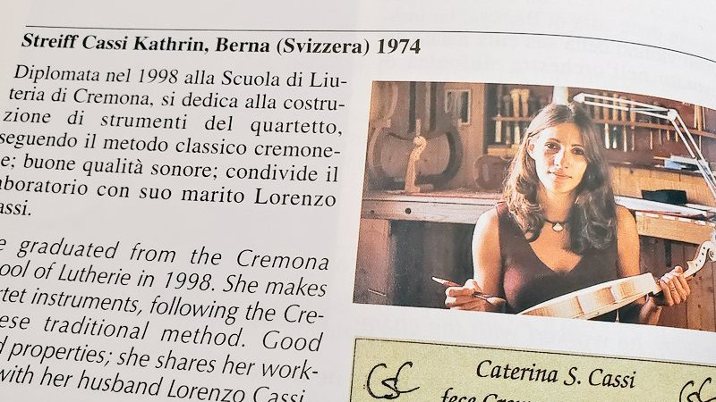 イタリア新作バイオリン Kathrin Streiff Cremona